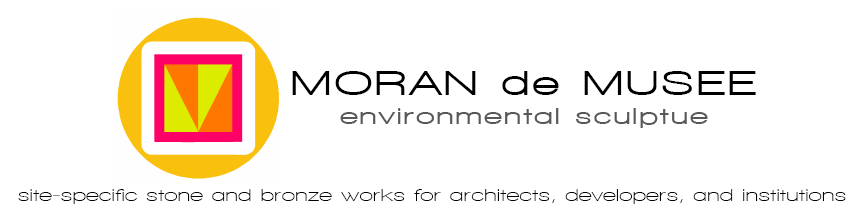 Site-specific stone and bronze works for architects, developers, and institutions.